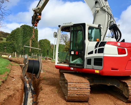 Service trenching | electric cable & service installers Devon | Earthform