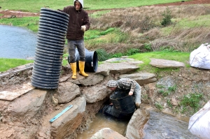 Watercourse diversion pipework installers Devon - Earthform