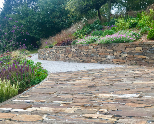 Stone walling & natural stone cobbling South Devon - Earthform