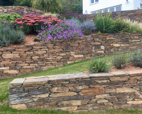Stone walling & garden terracing stone-work South Devon