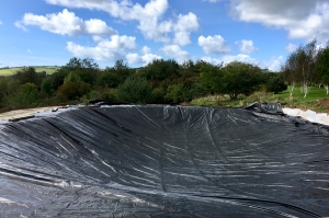 project2-during Large pond & lake excavation & pond lining specialists Devon